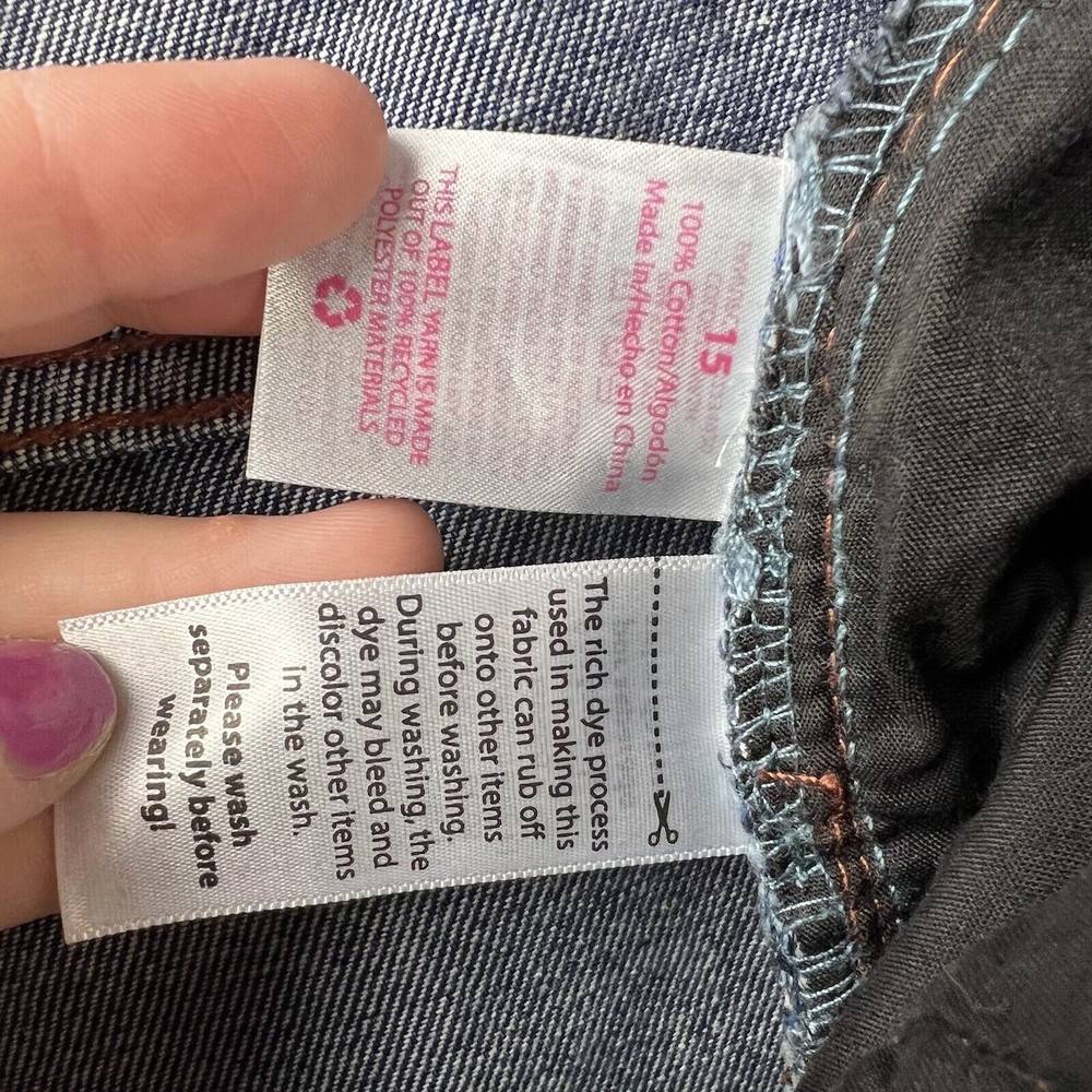 No Boundaries NWT Super High Rise Straight Leg Medium Wash Blue Jeans Size 15 - Picture 6 of 12